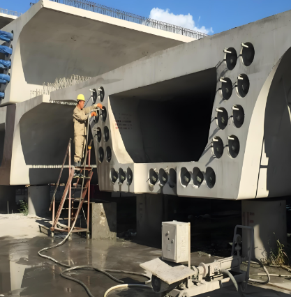 总口管理区压浆料施工流程及注意事项